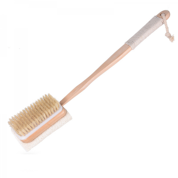 Seasationals Brushes Massagers Dual Head Loofah Natural Bristle