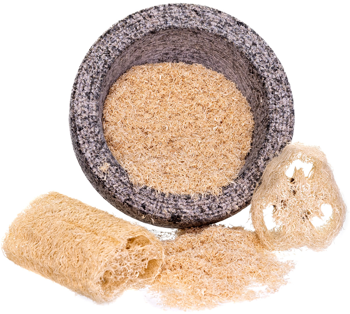Mayan Shredded Loofah display bowl